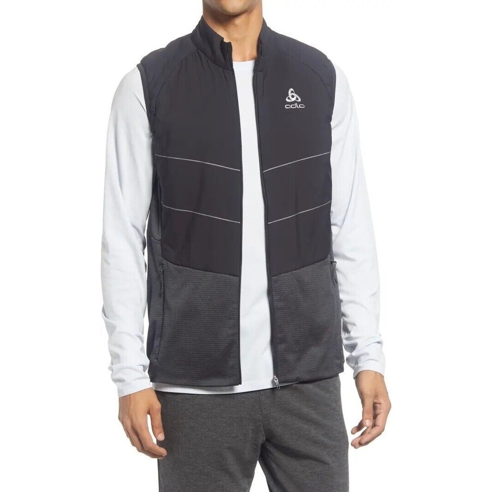 Odlo Run Easy S-Thermic Gilet Vest Size M Black NWT Pertex Quantum Air Layers